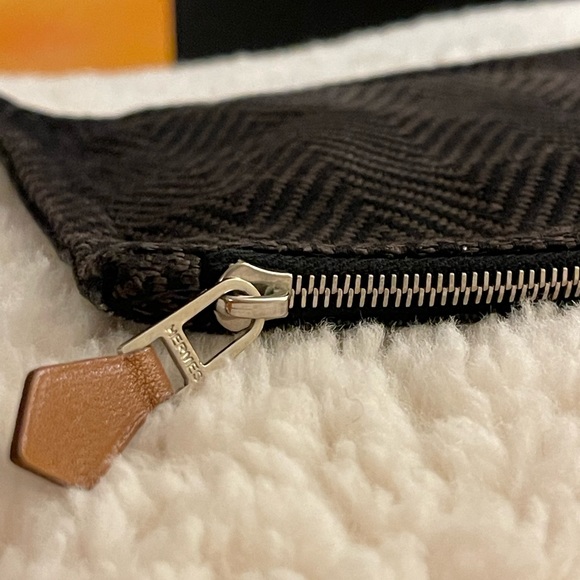 Hermes Cotton Canvas Flat Pouch/Case Zippered Bag - Picture 5 of 13